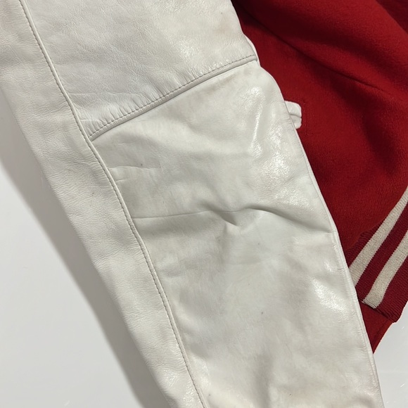 Vintage, VARSITY LETTERMAN JACKET, wool/leather.  Made in the USA - Picture 12 of 13